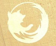 Логотип Firefox в поле